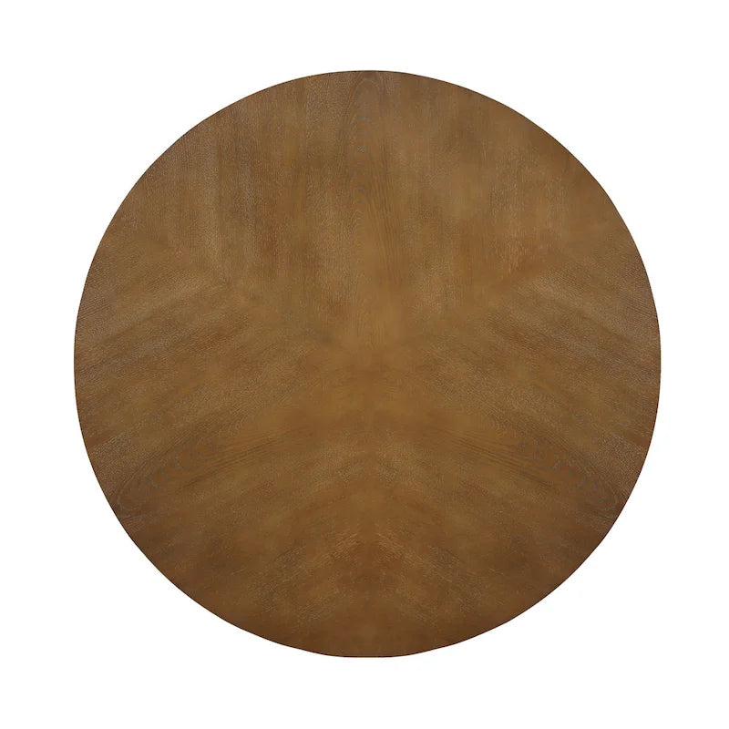 Table basse ronde en bois de 32 pouces pour salon, tables basses circulaires en bois de style Mid-Century ou Ferme pour appartement, montage facile