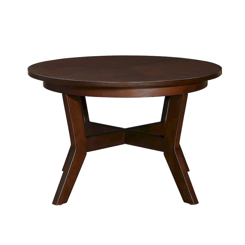 Table basse ronde en bois de 32 pouces pour salon, tables basses circulaires en bois de style Mid-Century ou Ferme pour appartement, montage facile