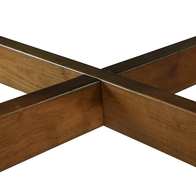 Table basse ronde en bois de 32 pouces pour salon, tables basses circulaires en bois de style Mid-Century ou Ferme pour appartement, montage facile