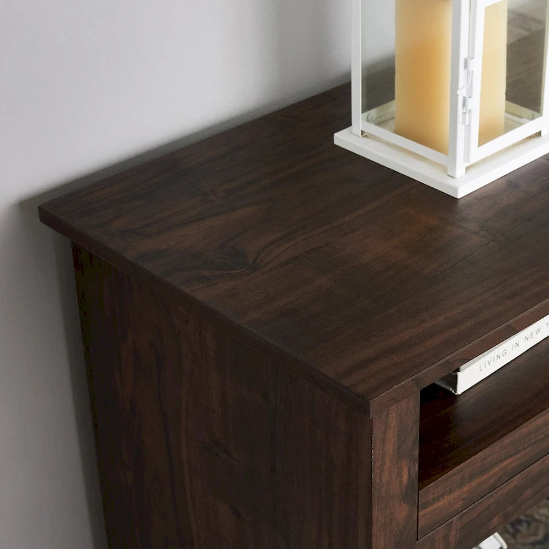 Meuble TV moderne Meuble de télévision Meuble console moderne pour TV jusqu'à 65 pouces avec porte vitrée et espaces de rangement ouverts et fermés