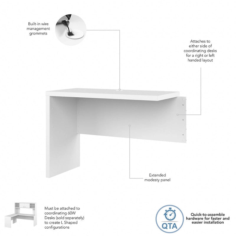 Configuration de bureau en U pour ordinateur.