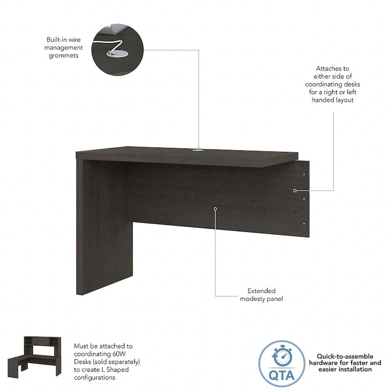 Configuration de bureau en U pour ordinateur.