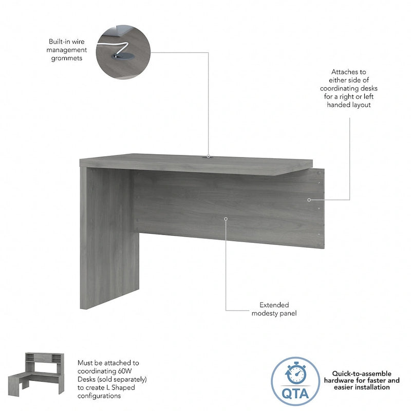 Configuration de bureau en U pour ordinateur.