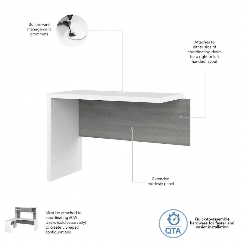 Configuration de bureau en U pour ordinateur.