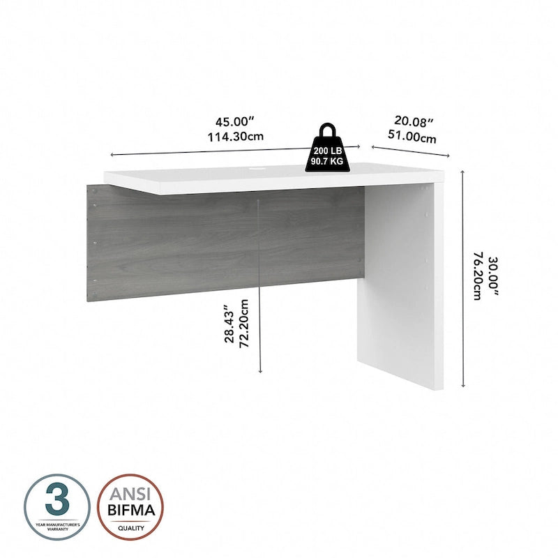 Configuration de bureau en U pour ordinateur.