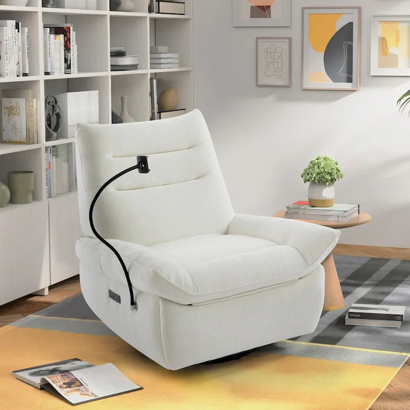 Fauteuil inclinable motorisé et rembourré pour salon et chambre à coucher