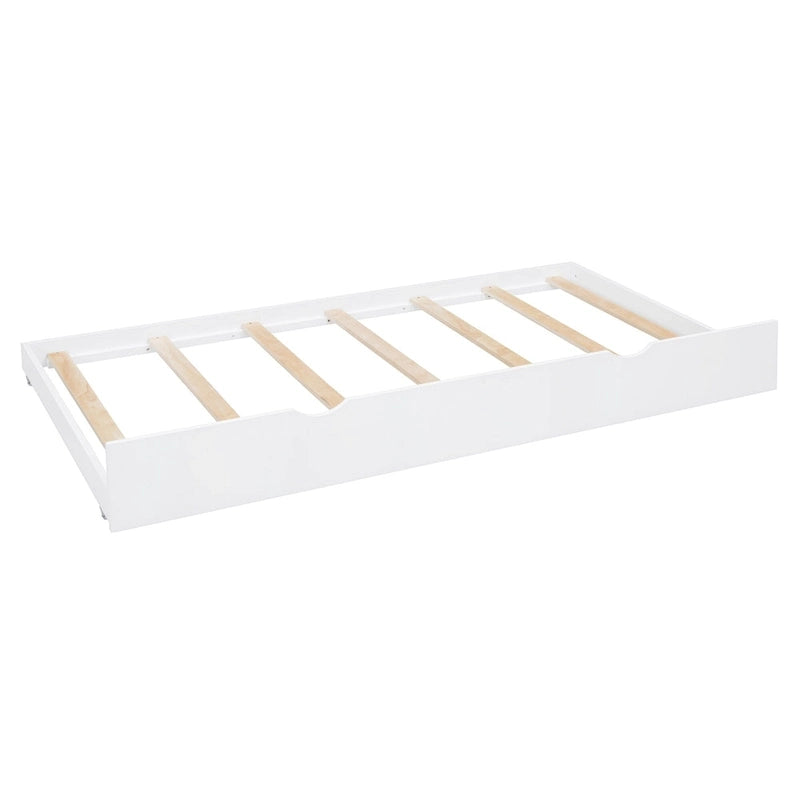 Lit de repos pleine grandeur avec lit gigogne double, cadre de lit en bois massif avec armoire tout-en-un et étagère, lit de repos compact pour chambre à coucher