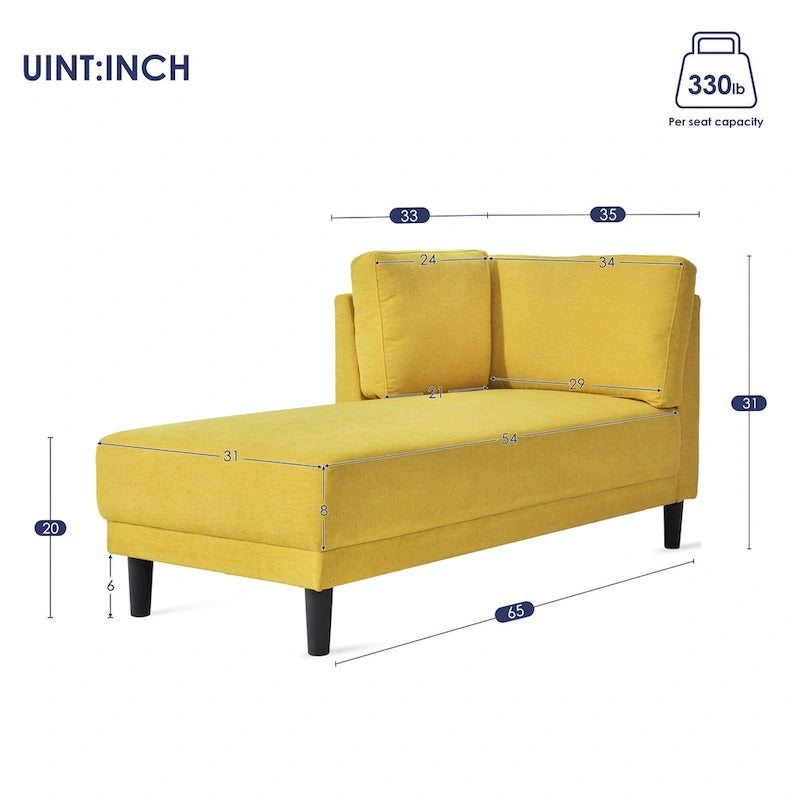 Canapé d'angle avec méridienne 65 Linen