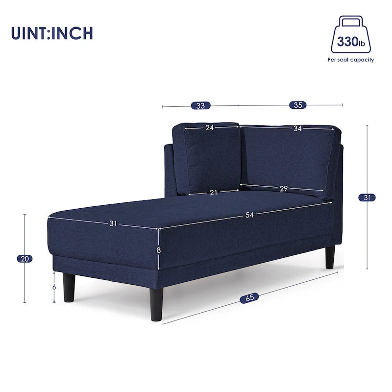 Canapé d'angle avec méridienne 65 Linen