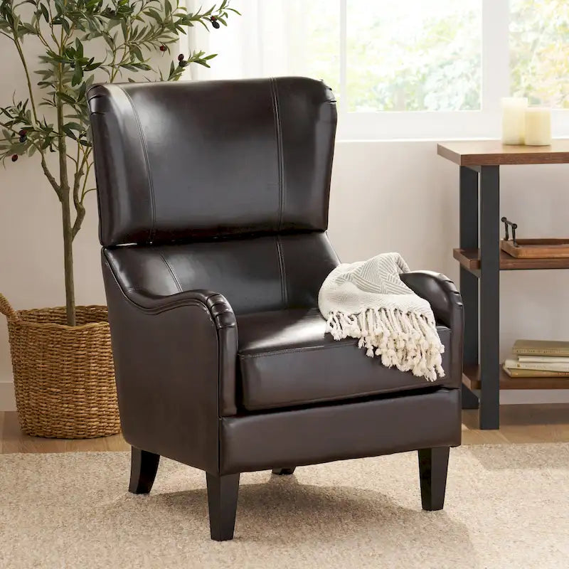 Fauteuil d'appoint à dossier haut