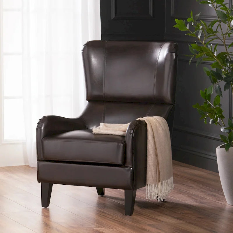 Fauteuil d'appoint à dossier haut