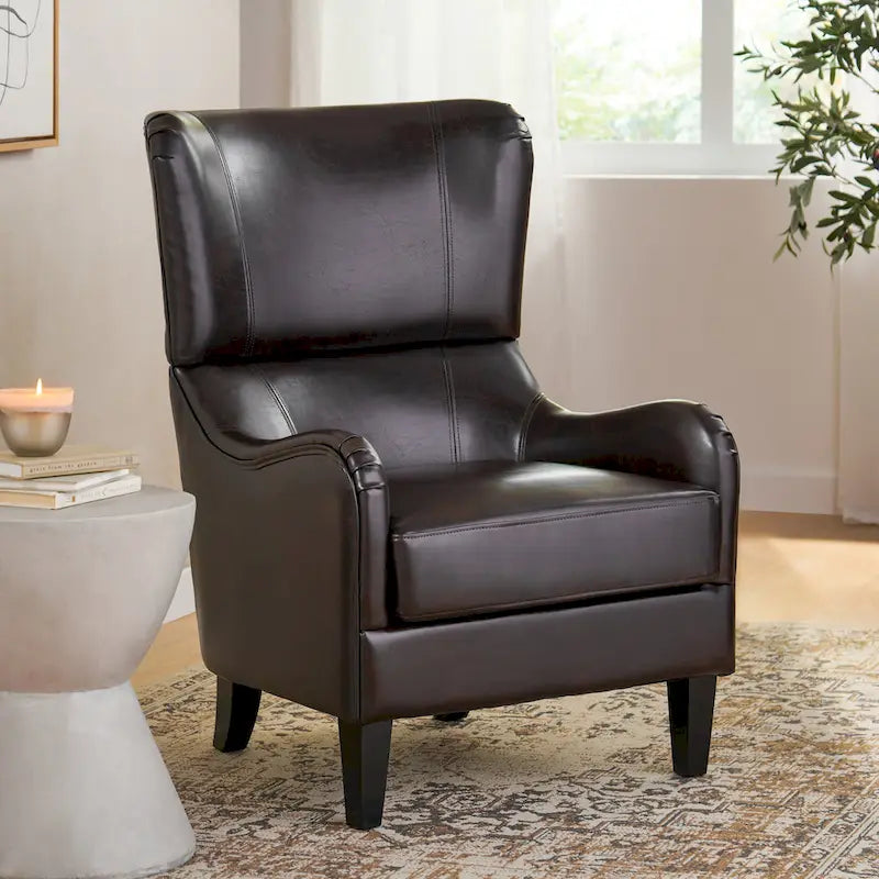 Fauteuil d'appoint à dossier haut