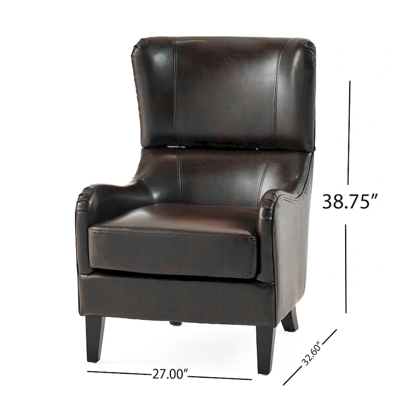 Fauteuil d'appoint à dossier haut