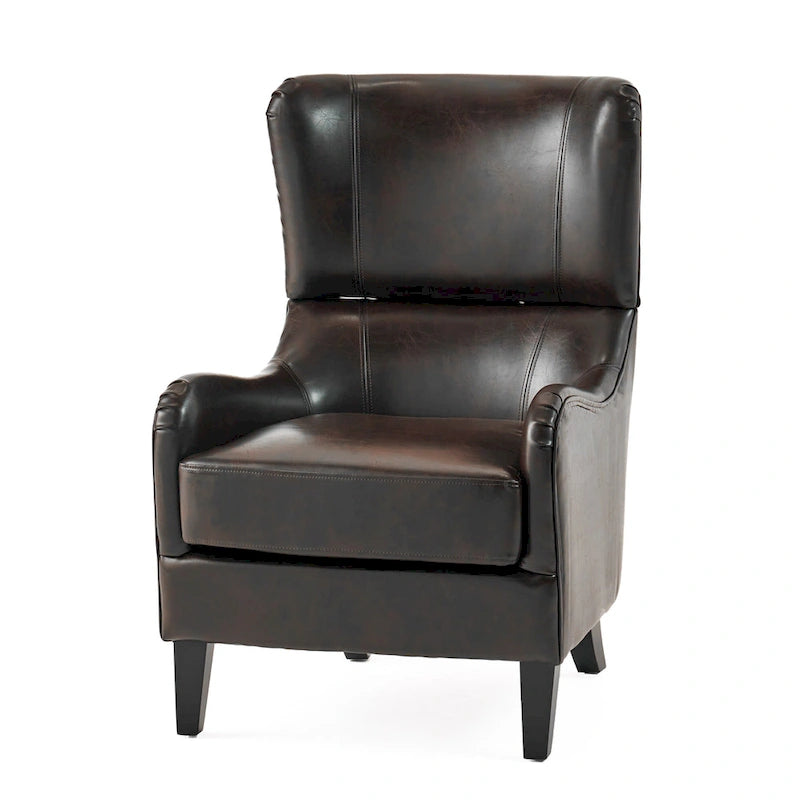 Fauteuil d'appoint à dossier haut