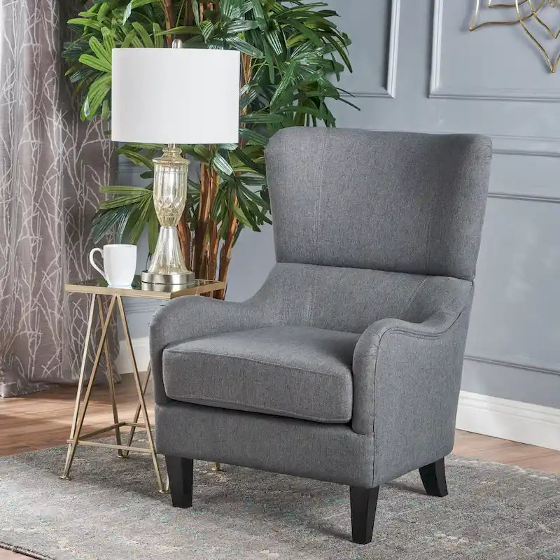 Fauteuil d'appoint à dossier haut