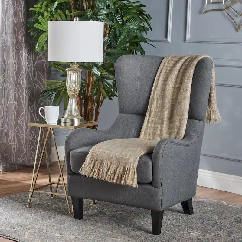 Fauteuil d'appoint à dossier haut