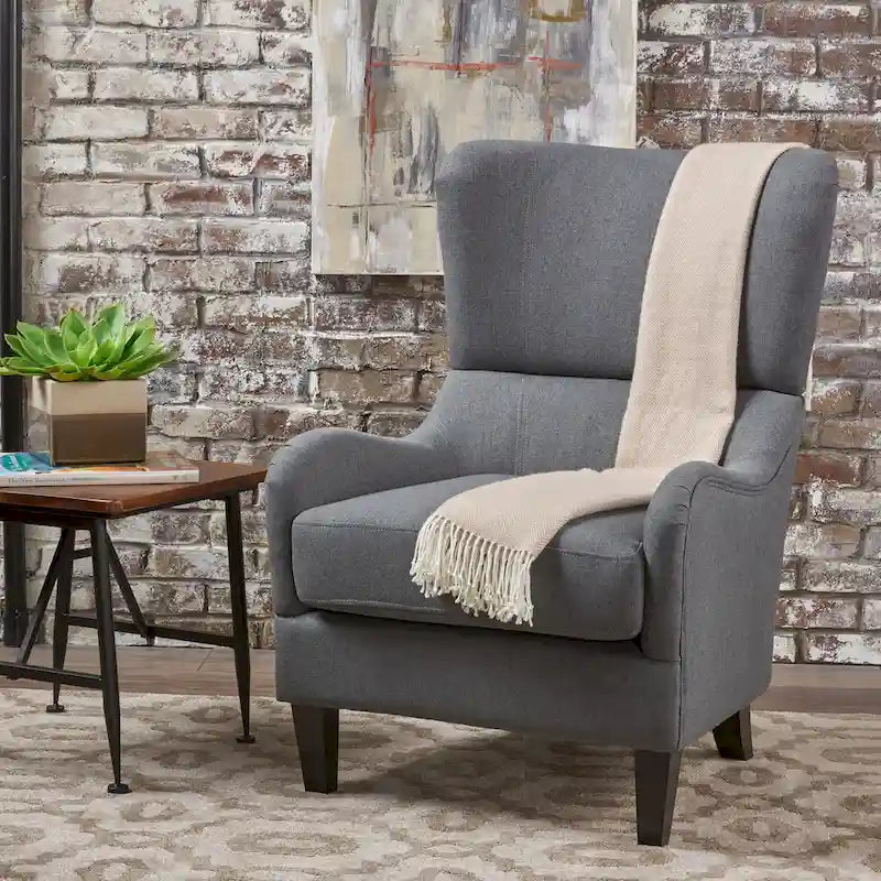 Fauteuil d'appoint à dossier haut