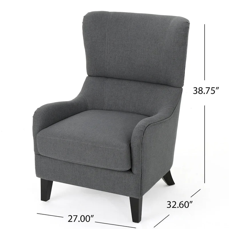 Fauteuil d'appoint à dossier haut
