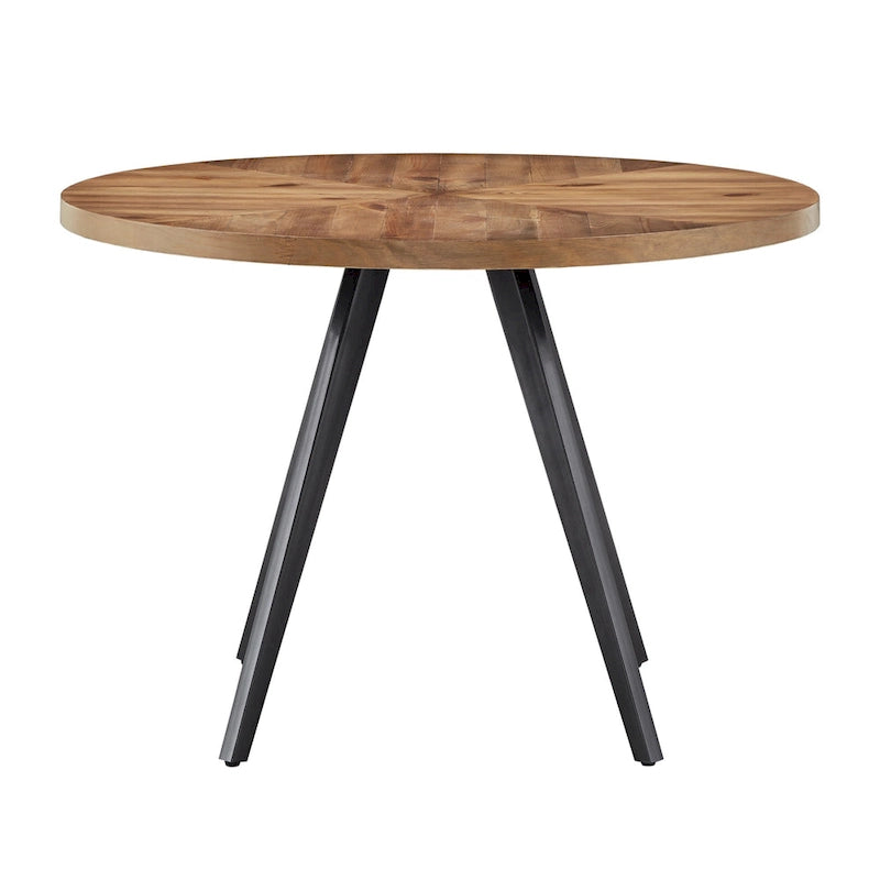 Table de salle à manger en chêne avec finition gris fer