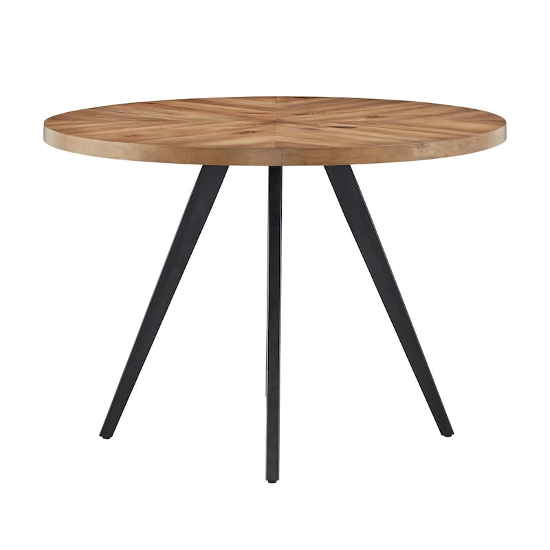 Table de salle à manger en chêne avec finition gris fer