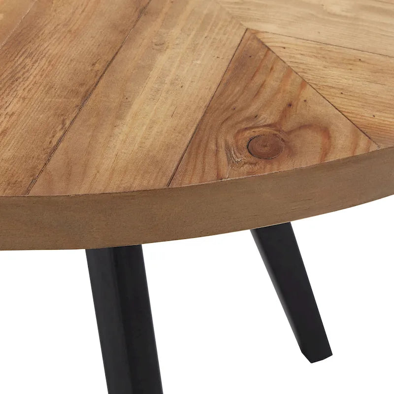 Table de salle à manger en chêne avec finition gris fer