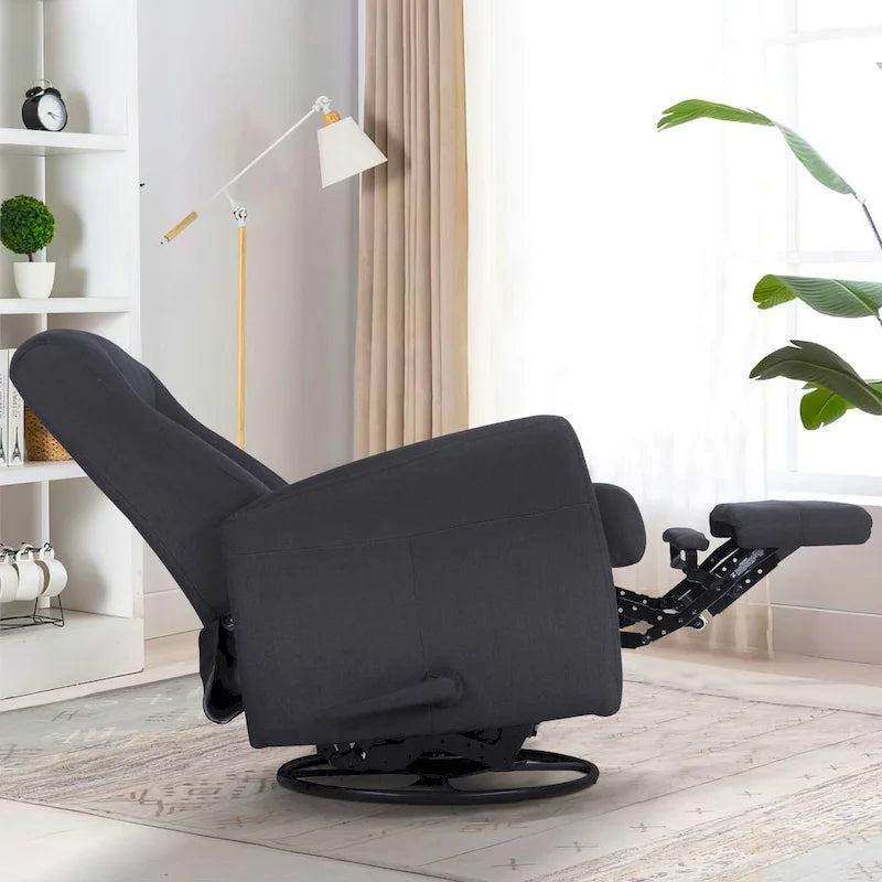 Fauteuil inclinable pivotant de 29,5 po de largeur, fauteuil inclinable, causeuse inclinable