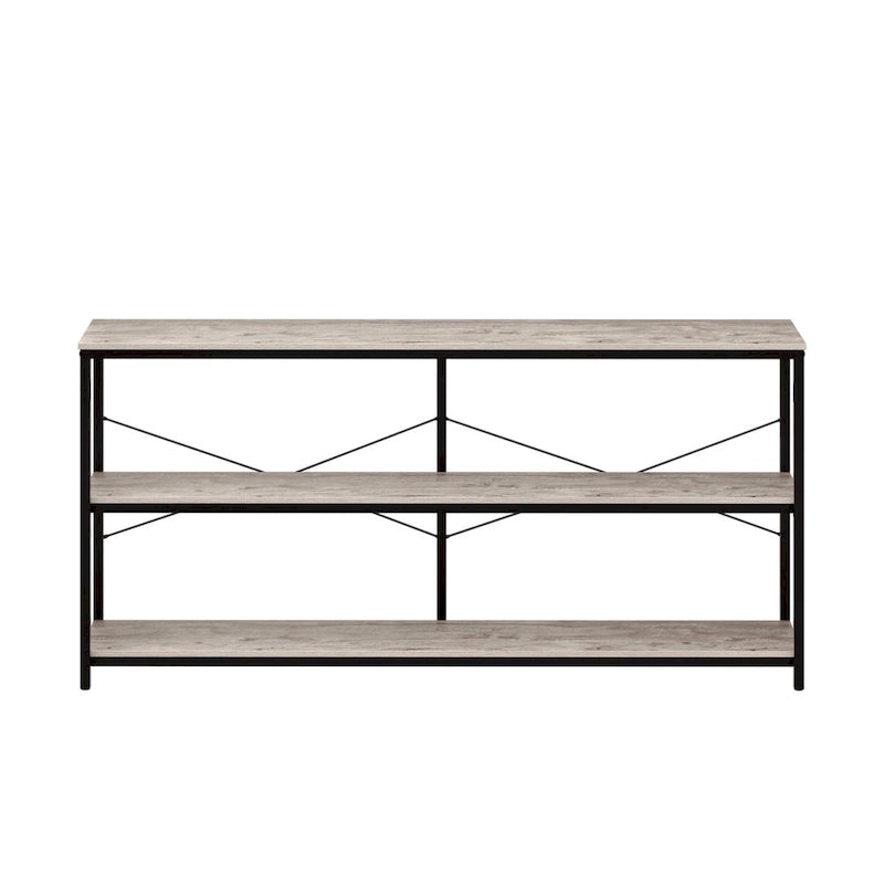 55 Table console étroite et longue avec étagère de rangement pour meuble TV