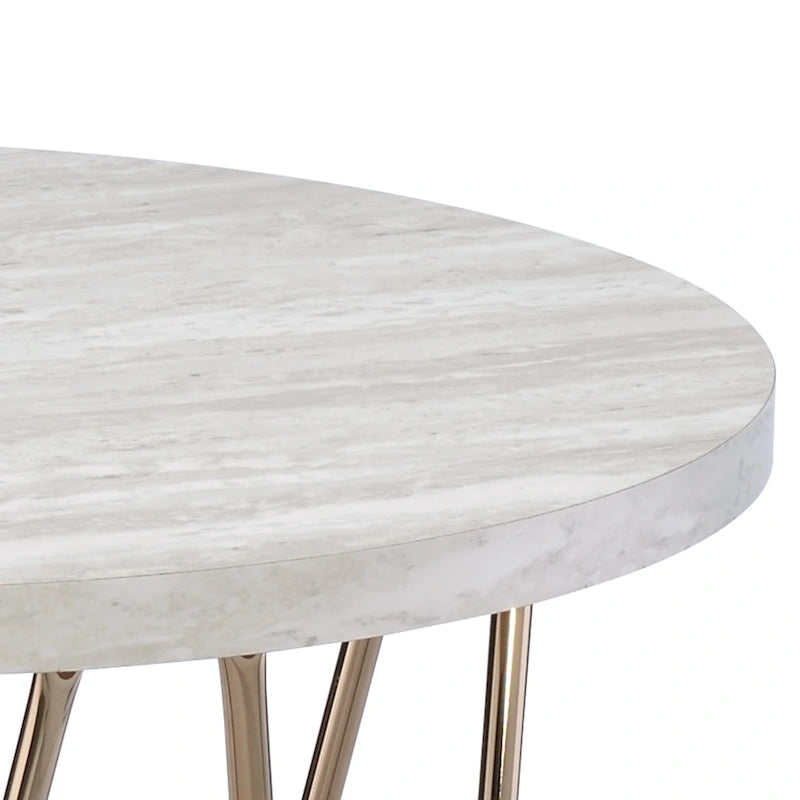 Table d'appoint à plateau en marbre