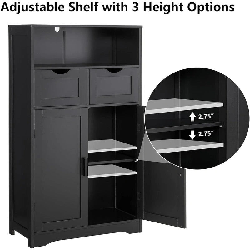 Meuble de Rangement Bas à 2 Portes - 30P x 60l x 108H cm