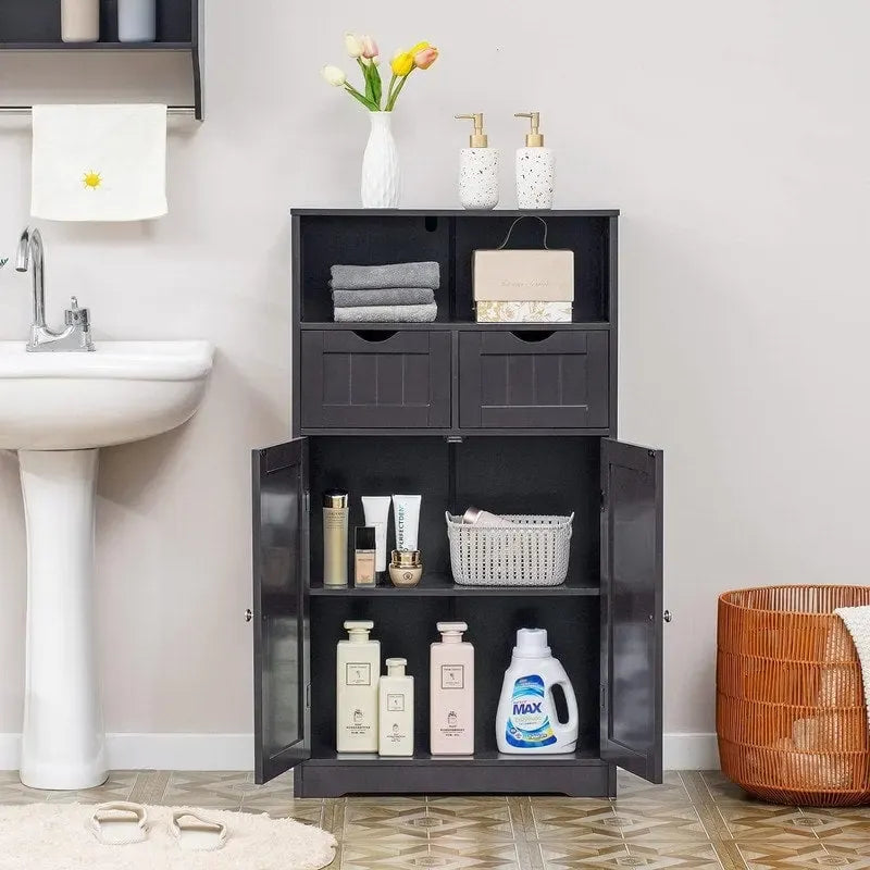 Meuble de Rangement Bas à 2 Portes - 30P x 60l x 108H cm