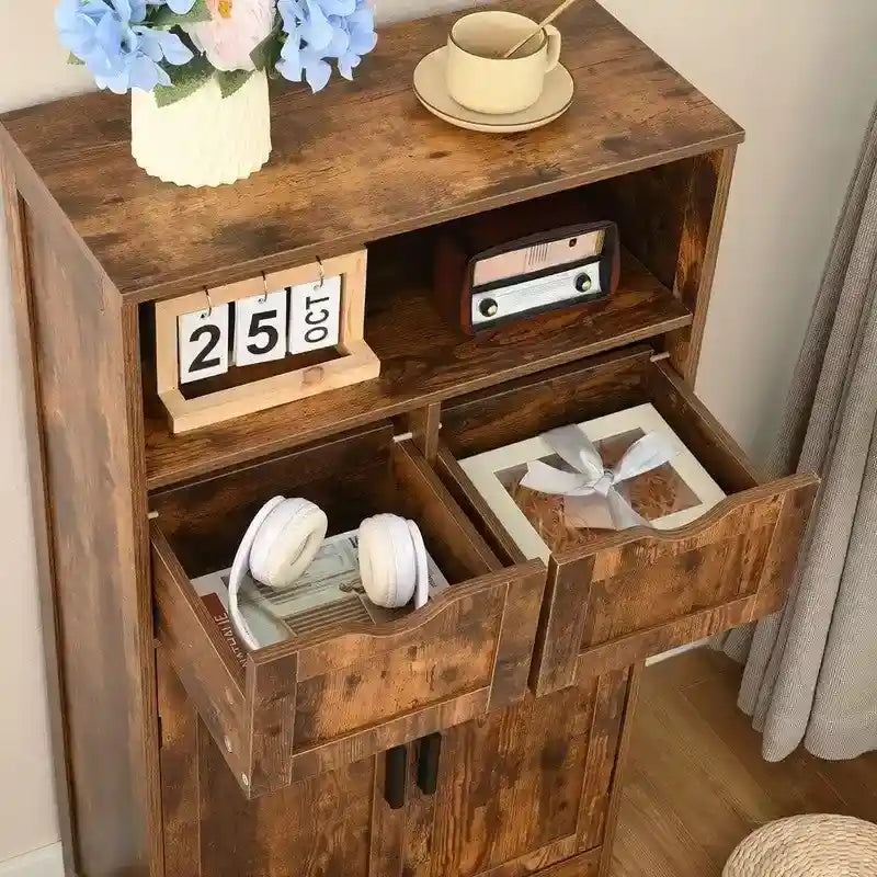 Meuble de Rangement Bas à 2 Portes - 30P x 60l x 108H cm