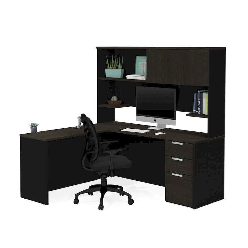 Bureau en L avec huche