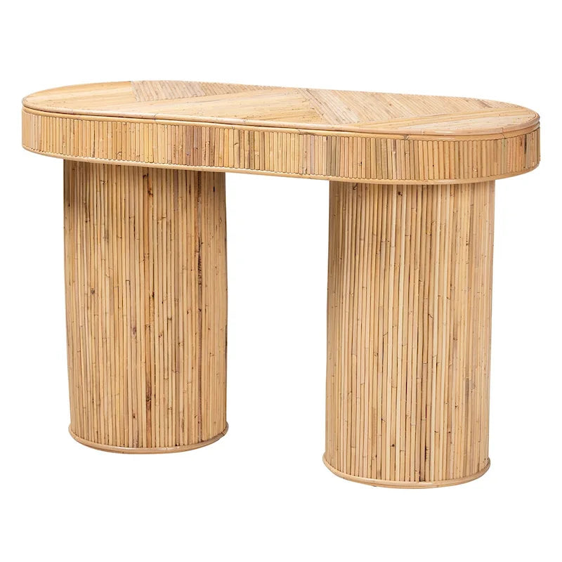 Console en rotin naturel, style bohème moderne