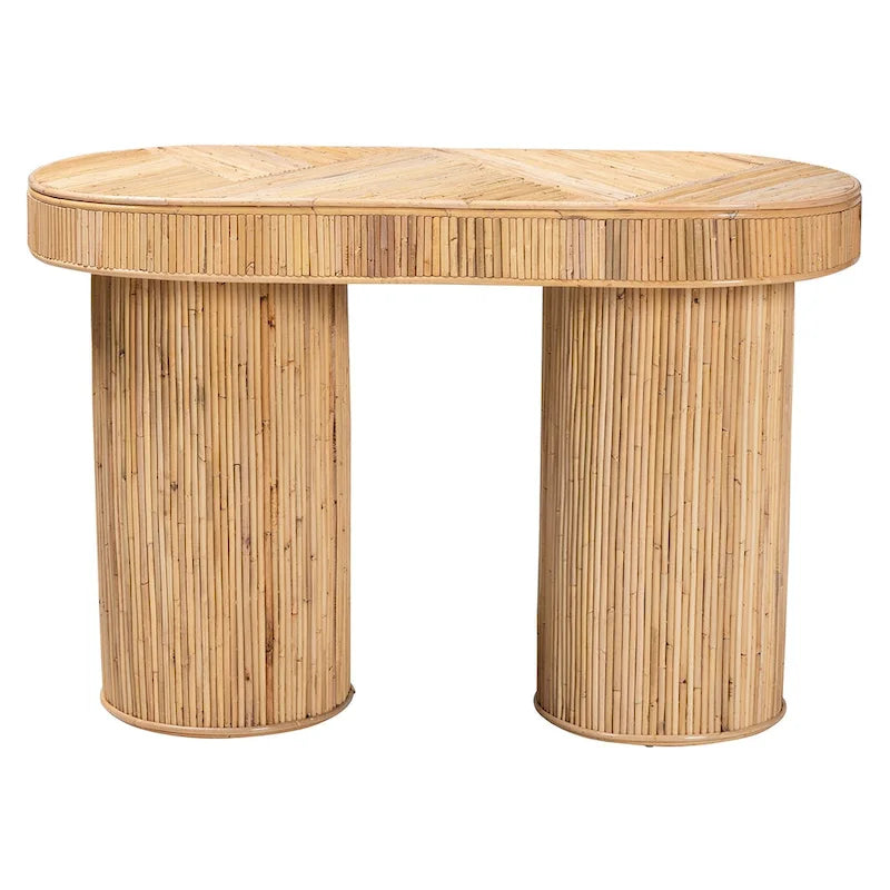 Console en rotin naturel, style bohème moderne