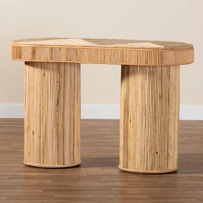Console en rotin naturel, style bohème moderne