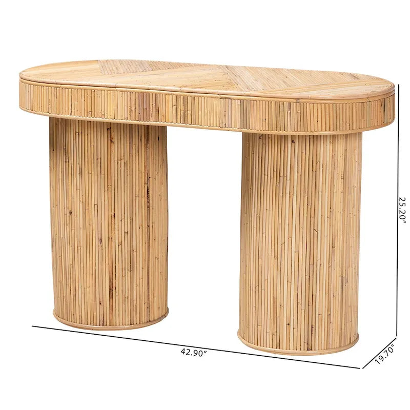 Console en rotin naturel, style bohème moderne