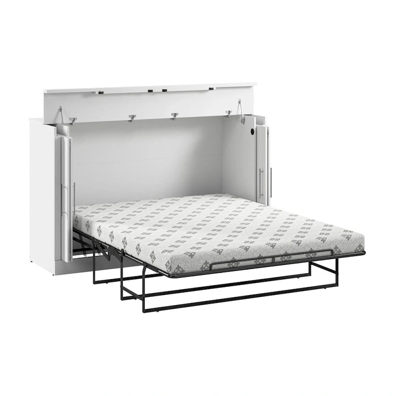 Lit escamotable Queen avec matelas pour chambre d'amis