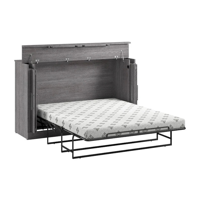 Lit escamotable Queen avec matelas pour chambre d'amis
