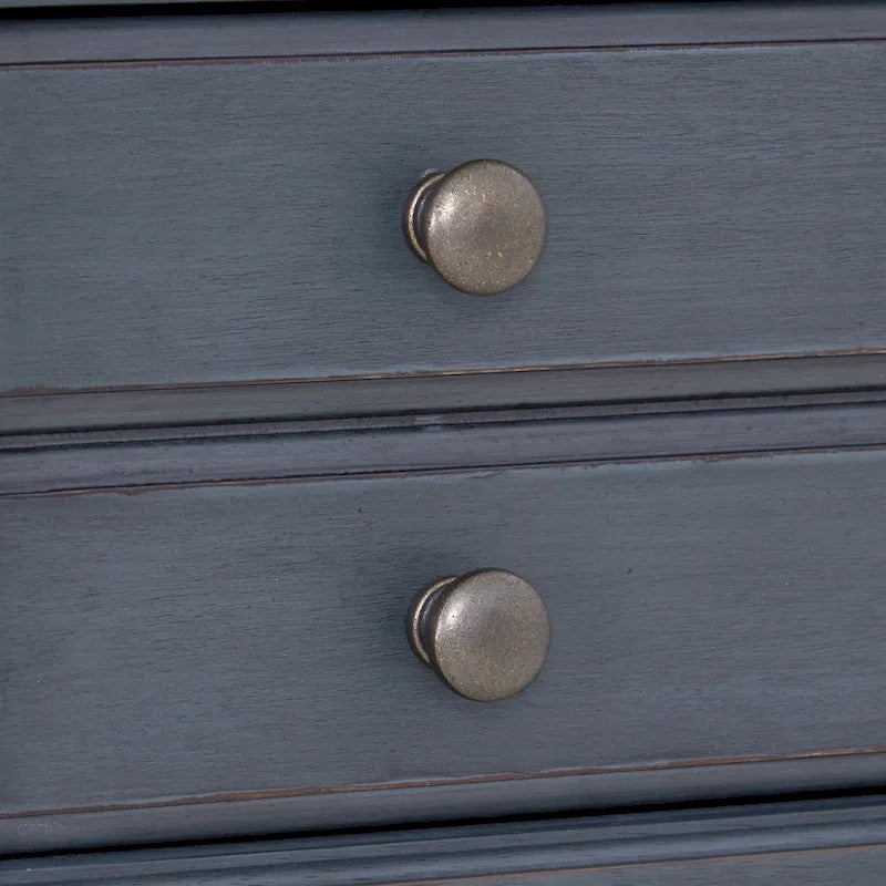 Commode, aucun assemblage requis, finition velours côtelé bleu
