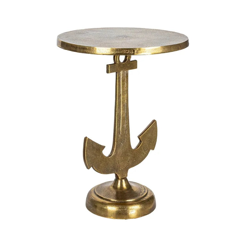 Table d'appoint nautique avec base en forme d'ancre - 15,0L x 15,0l x 19,0H
