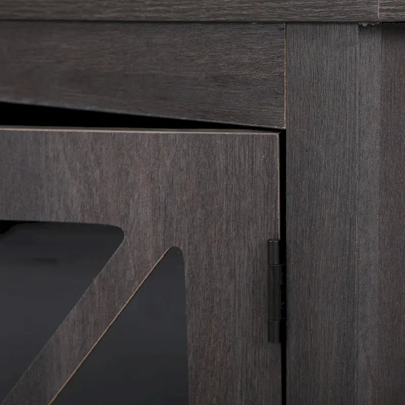 Table de chevet industrielle avec porte
