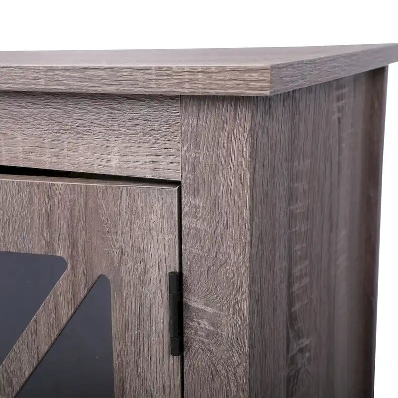 Table de chevet industrielle avec porte