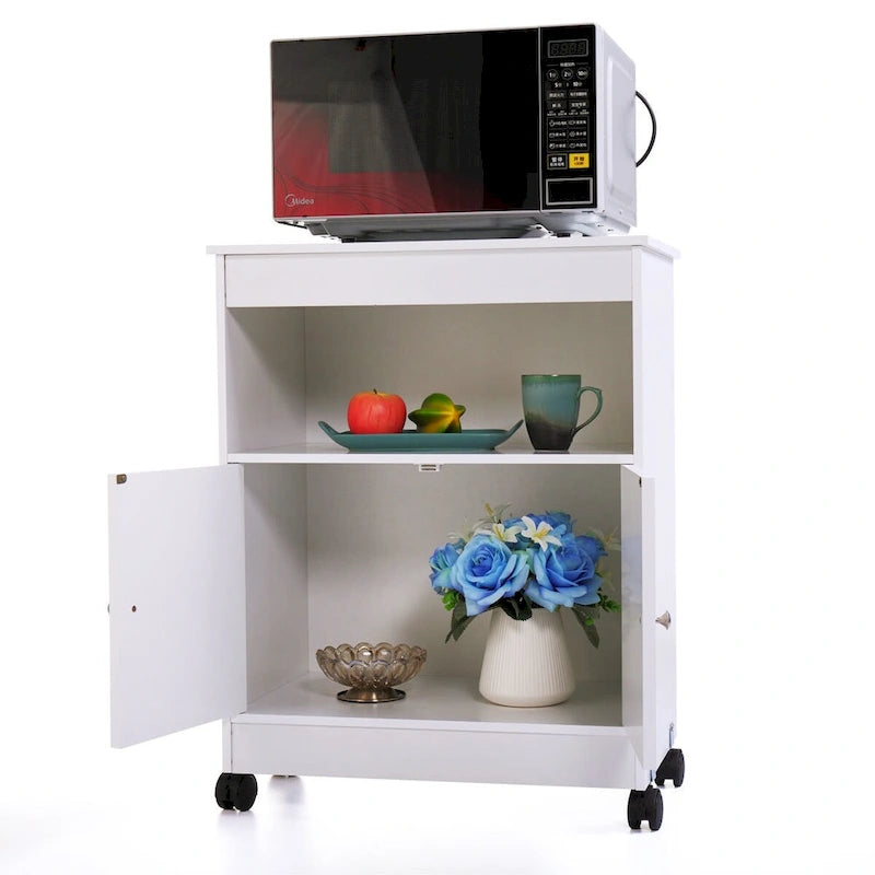Meuble de rangement pour micro-ondes avec roulette universelle - 24*14.6*30.8