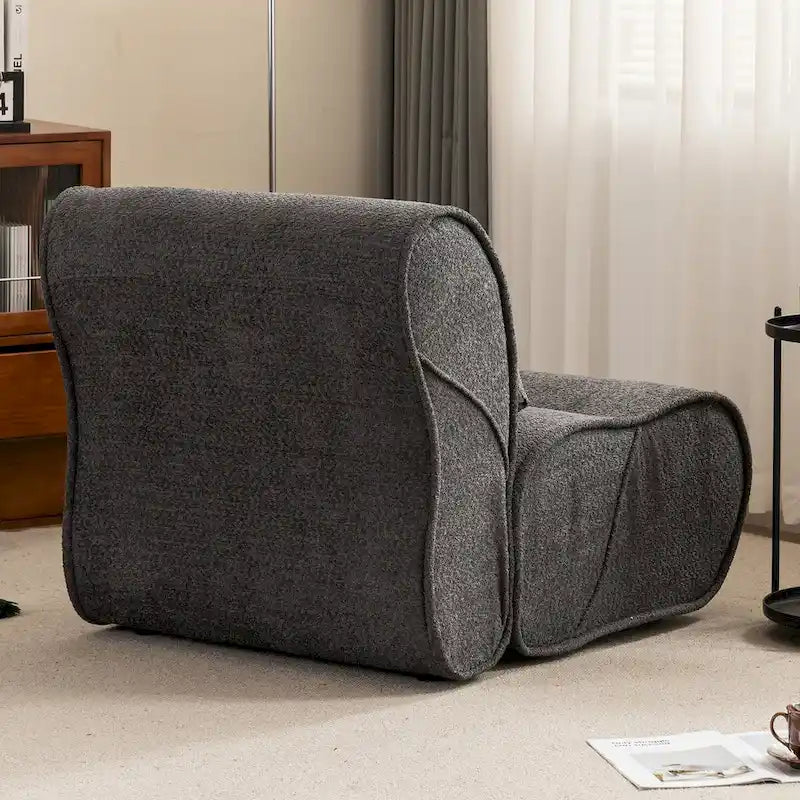 Fauteuil inclinable en velours doux, fauteuil de salon confortable avec rembourrage lombaire, idéal pour le salon, la chambre ou le bureau