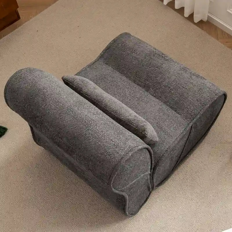 Fauteuil inclinable en velours doux, fauteuil de salon confortable avec rembourrage lombaire, idéal pour le salon, la chambre ou le bureau