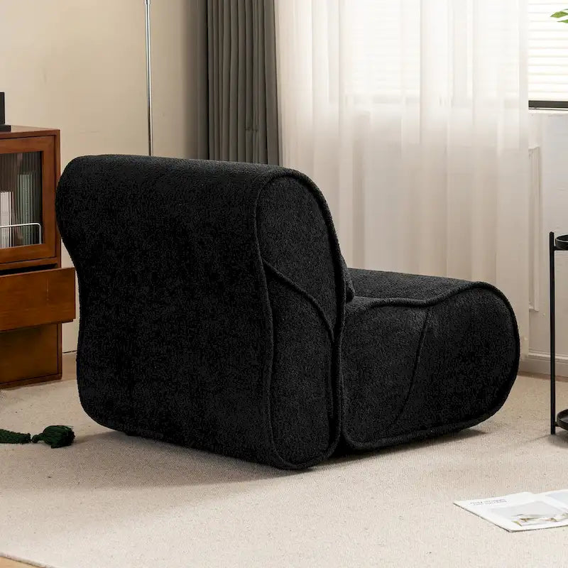 Fauteuil inclinable en velours doux, fauteuil de salon confortable avec rembourrage lombaire, idéal pour le salon, la chambre ou le bureau