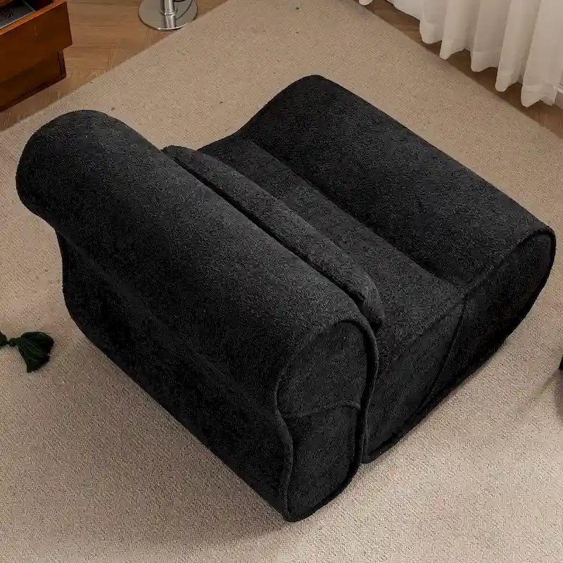 Fauteuil inclinable en velours doux, fauteuil de salon confortable avec rembourrage lombaire, idéal pour le salon, la chambre ou le bureau