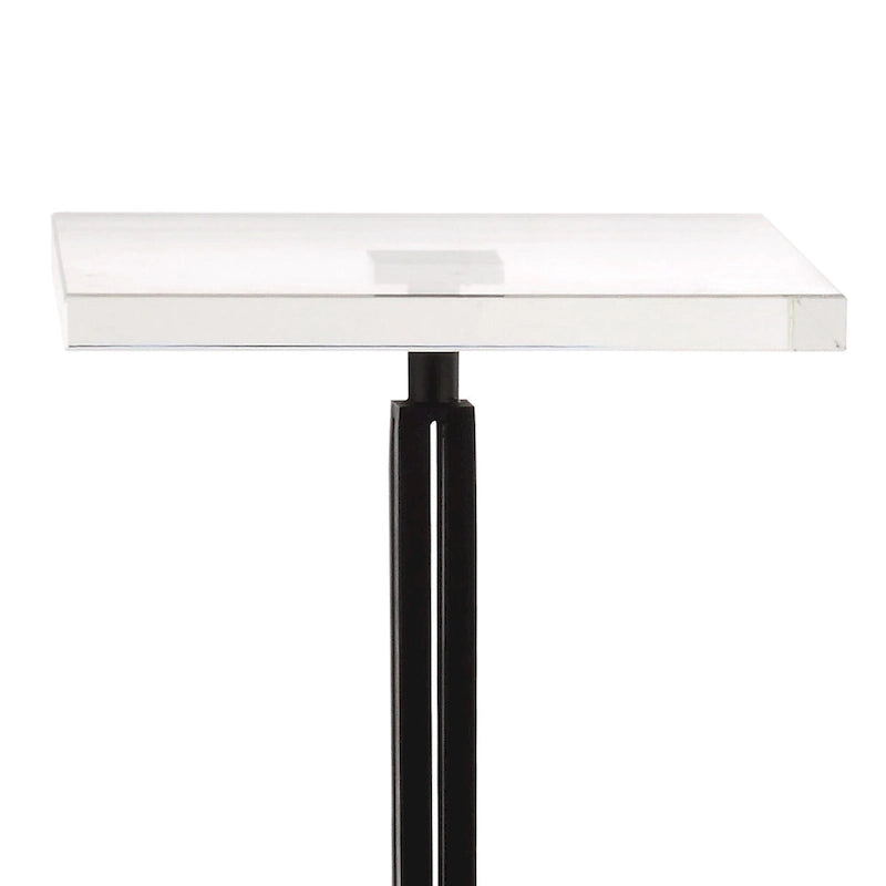 Table d'appoint contemporaine en marbre noir sur pied