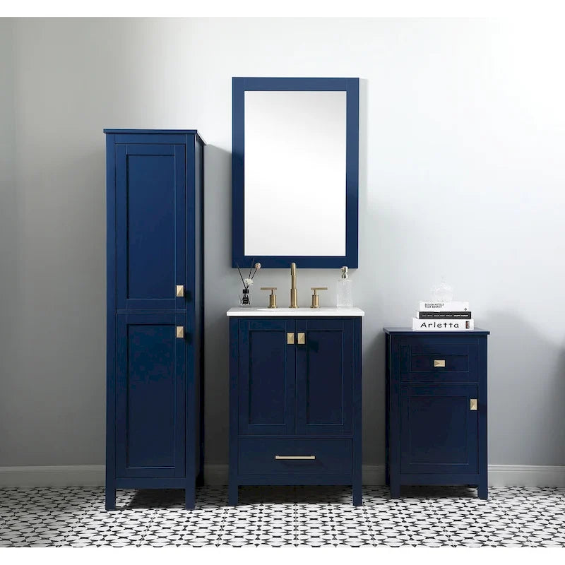 Meuble de rangement de salle de bain autoportant de 45 cm