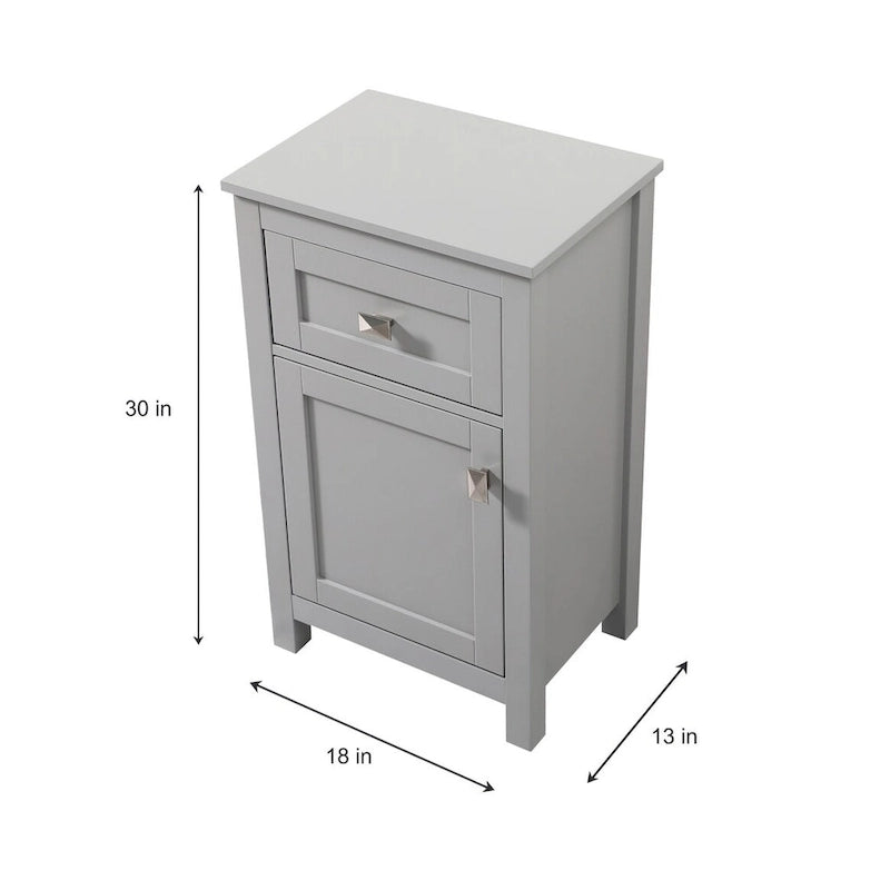 Meuble de rangement de salle de bain autoportant de 45 cm